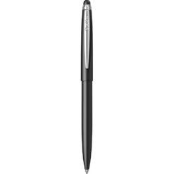 Pix cu mecanism Scrikss Stylus Matt Black, negru touch vf M scriere albastra