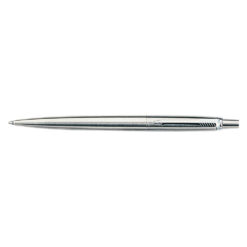 Pix cu mecanism, Parker, Jotter, 0.8 mm, plastic, accesorii inox, argintiu