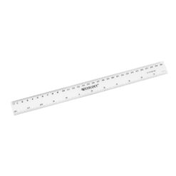 Rigla Westcott, plastic transparent, 30 cm