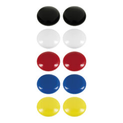 Set 10 magneti Westcott, d25 mm, diverse culori, sustin 4/6 coli, 80g