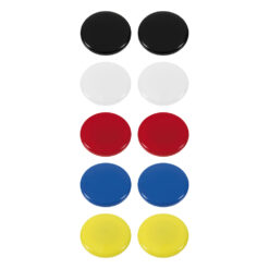 Set 10 magneti Westcott, d30 mm, diverse culori, sustin 4/6 coli, 80g