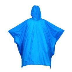 Water-resistant PVC (400 g) poncho, supplied in a bag. One size