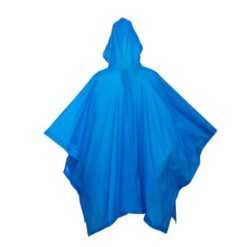 Water-resistant, embossed PVC (260 g) poncho, supplied in a transparent bag. One size