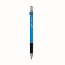 Snap pen with frosted barrel, metal wavy clip and rubberised grip Snap pen with frosted barrel, metal wavy clip and rubberised grip