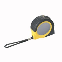 ABS 5-metre quick-release tape measure with lock button, rubber grip and belt clip ABS 5-metre quick-release tape measure with lock button, rubber grip and belt clip