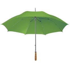 Golf umbrella with steel shaft and straight wood handle Golf umbrella with steel shaft and straight wood handle