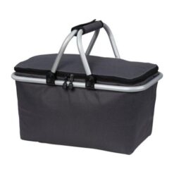 Foldable polyester shopping basket with insulating