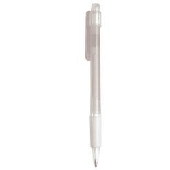ABS plastic snap pen with rubberised grip and transparent clip ABS plastic snap pen with rubberised grip and transparent clip