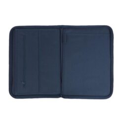 600D polyester brief folder with zip closure, 6 inside compartments