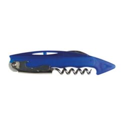 Bottle opener with corkscrew and foil cutter, transparent plastic with metal tools Bottle opener with corkscrew and foil cutter, transparent plastic with metal tools