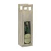 Non-woven fabric bottle bag with transparent plastic window (1 bottle)