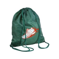 210T polyester backpack with drawstring closure and reinforced corners