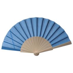 Cotton hand fan with wooden handle, 23 cm long Cotton hand fan with wooden handle, 23 cm long