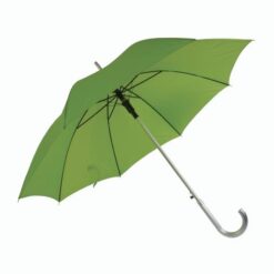 Solid-colour automatic umbrella with aluminium shaft, ferrule and curved handle Solid-colour automatic umbrella with aluminium shaft, ferrule and curved handle