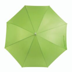 Solid-colour automatic umbrella with aluminium shaft, ferrule and curved handle