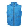 Padded, water-resistant polyester vest with reflective piping and pongee mesh inner lining