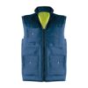 Padded, water-resistant reversible vest in pongee polyester, one side in a neon fabric Padded, water-resistant reversible vest in pongee polyester, one side in a neon fabric