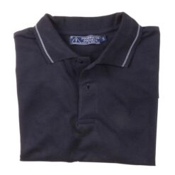 100% piqué cotton (180 g/m2) short-sleeved polo shirt with contrasting stripe