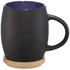 Hearth 400 ml ceramic mug with wooden coaster Hearth 400 ml ceramic mug with wooden coaster
