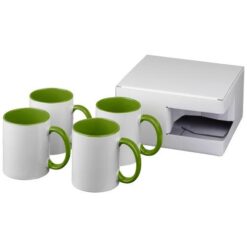 Ceramic sublimation mug 4-pieces gift set Ceramic sublimation mug 4-pieces gift set