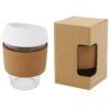 Lidan 360 ml borosilicate glass tumbler with cork grip and silicone lid Lidan 360 ml borosilicate glass tumbler with cork grip and silicone lid