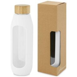 Tidan 600 ml borosilicate glass bottle with silicone grip Tidan 600 ml borosilicate glass bottle with silicone grip