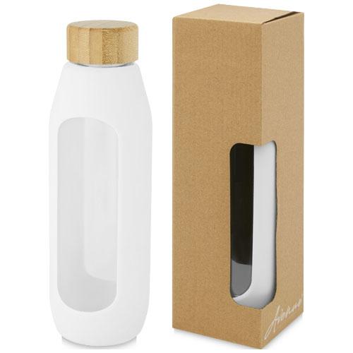 Tidan 600 ml borosilicate glass bottle with silicone grip Tidan 600 ml borosilicate glass bottle with silicone grip