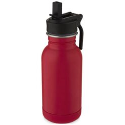 Lina 400 ml stainless steel sport bottle with straw and loop Lina 400 ml stainless steel sport bottle with straw and loop