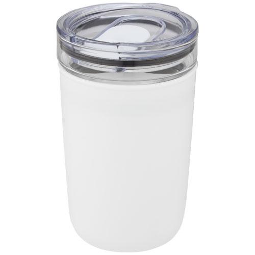 Bello 420 ml glass tumbler with recycled plastic outer wall Bello 420 ml glass tumbler with recycled plastic outer wall