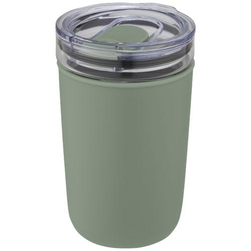 Bello 420 ml glass tumbler with recycled plastic outer wall Bello 420 ml glass tumbler with recycled plastic outer wall