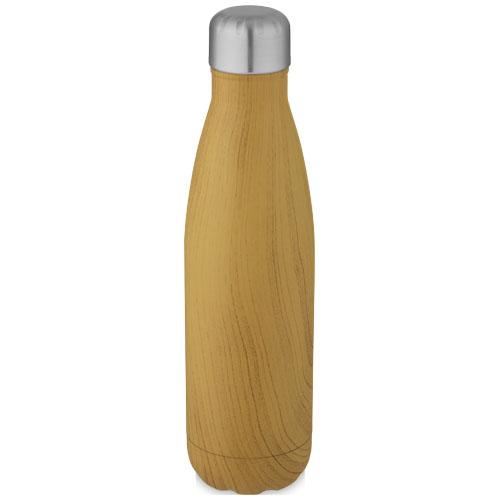 Cove 500 ml vacuum insulated stainless steel bottle with wood print Cove 500 ml vacuum insulated stainless steel bottle with wood print