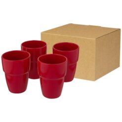 Staki 4-piece 280 ml stackable mug gift set Staki 4-piece 280 ml stackable mug gift set