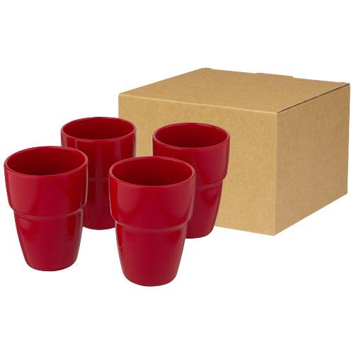 Staki 4-piece 280 ml stackable mug gift set Staki 4-piece 280 ml stackable mug gift set