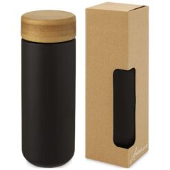 Lumi 300 ml ceramic tumbler with bamboo lid Lumi 300 ml ceramic tumbler with bamboo lid