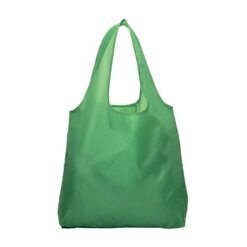 190T polyester foldable shopping bag with gusset and long handles