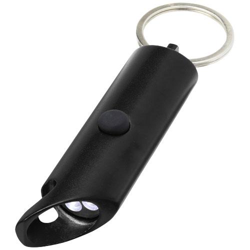 Flare RCS recycled aluminium IPX LED light and bottle opener with keychain Flare RCS recycled aluminium IPX LED light and bottle opener with keychain