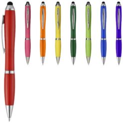 Nash stylus ballpoint pen with coloured grip