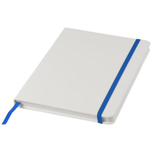 Spectrum A5 white notebook with coloured strap Spectrum A5 white notebook with coloured strap