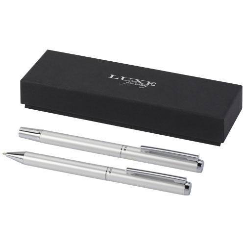 Lucetto recycled aluminium ballpoint and rollerball pen gift set Lucetto recycled aluminium ballpoint and rollerball pen gift set