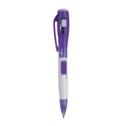 Plastic pen with light, battery included