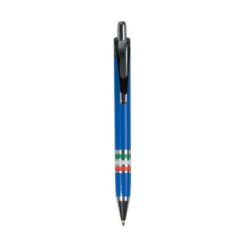 Plastic snap pen with three-colour grip (Italian, French or Spanish flag), jumbo refill