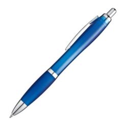 Transparent ball pen with rubber grip