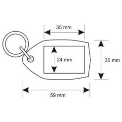 Breloc din plastic transparent, P5