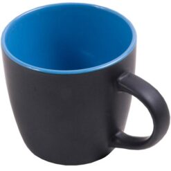 Ceramic black mug with interior colored (box) (0.35 L)