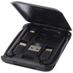 Savvy recycled plastic modular charging cable with phone holder Savvy recycled plastic modular charging cable with phone holder
