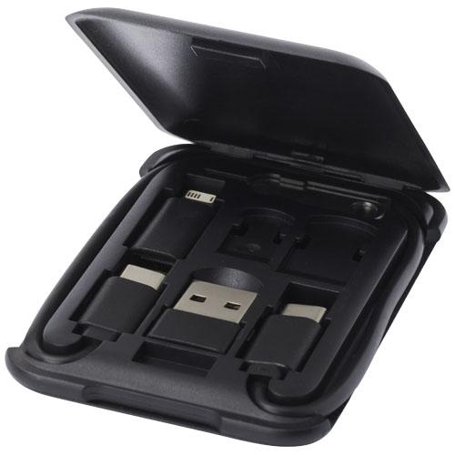 Savvy recycled plastic modular charging cable with phone holder Savvy recycled plastic modular charging cable with phone holder