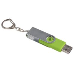 Rotatable, 4 GB, rubberised ABS/metal pen drive. Upload on request with delivery in 2 week