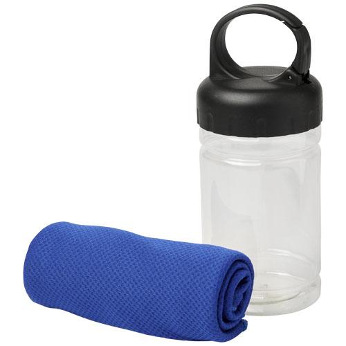 Remy cooling towel in PET container Remy cooling towel in PET container