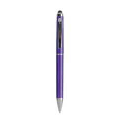 Plastic twist pen with touchscreen rubber tip