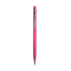 Twist pen with metal clip and barrel, and matching touchscreen rubber tip Twist pen with metal clip and barrel, and matching touchscreen rubber tip